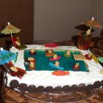American Swimming Pool Cake Dessert