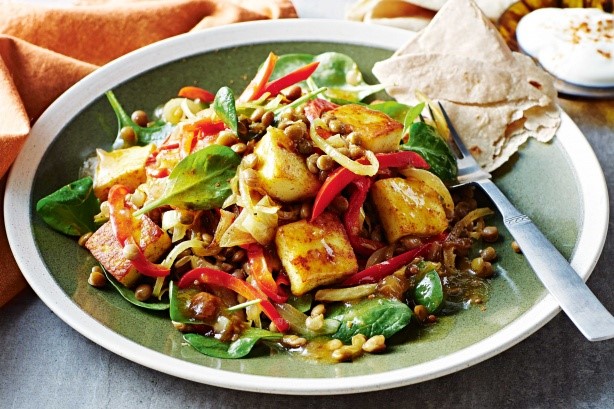 American Warm Paneer And Lentil Salad With Chutney Dressing Recipe Appetizer