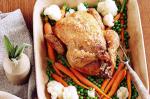 American Roast Chicken With Quinoa Bacon And Sage Stuffing Recipe Dinner