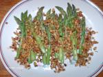American Steamed Asparagus With Walnuts and Browned Butter Sauce BBQ Grill