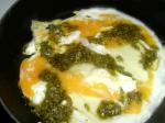 American Pesto Rippled Scrambled Eggs Appetizer