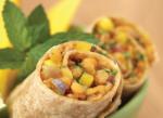 American Curried Lentil and Mango Wraps Appetizer