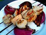 American Beer and Scallop Kebabs Appetizer