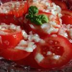 British Layer Salad from Tomatoes Appetizer