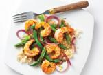American Garlicky Green Beans and Shrimp Appetizer