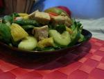 American Mango Chicken and Spinach Salad Dinner