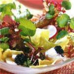 British Mixed Leaf Salads with Quail Eggs and Caviar Appetizer