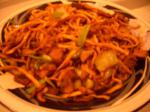 American Shanghai Fried Noodles With Pork or Chicken Dinner