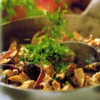 Thai Shredded Chicken and Mixed Mushrooms Appetizer