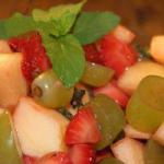 American Fruit Salad with Lemon and Mint Dessert
