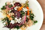 American Kale Quinoa And Roasted Beet Salad With Marinated Feta Recipe Appetizer