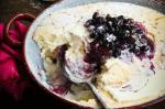 American Lemon Pudding With Blueberry Compote Recipe Dessert