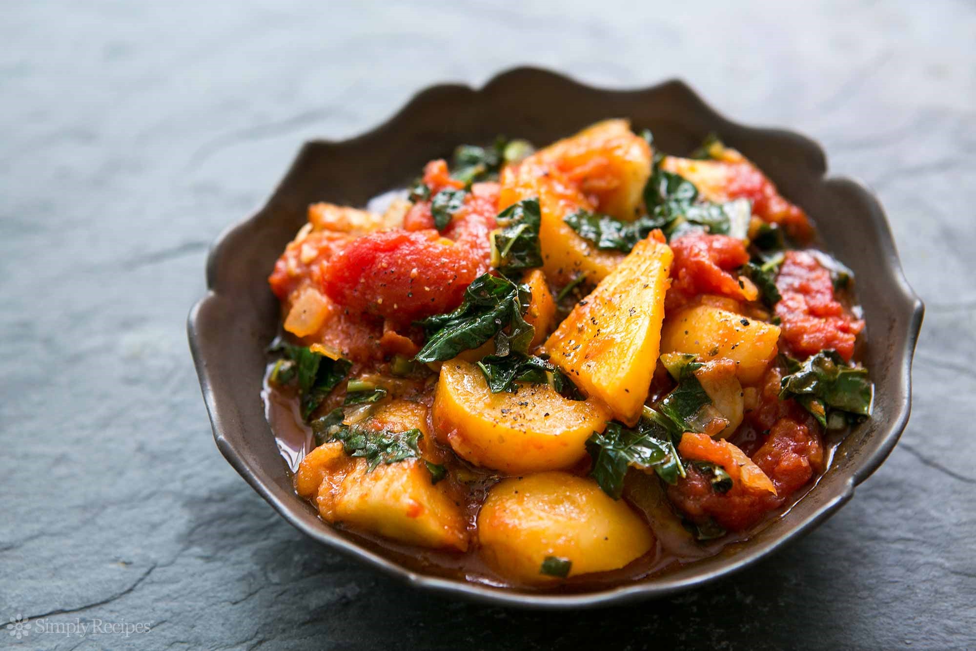 American Roasted Root Vegetables with Tomatoes and Kale Recipe BBQ Grill