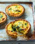 American Spring Garlic and Spinach Tartlets Appetizer