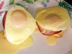 French Orange Eggs Benedict Breakfast