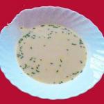 American Soft Soup of Leeks and Potatoes Appetizer
