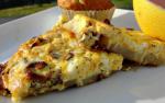 American Sausage Potato and Cheese Omelet Appetizer