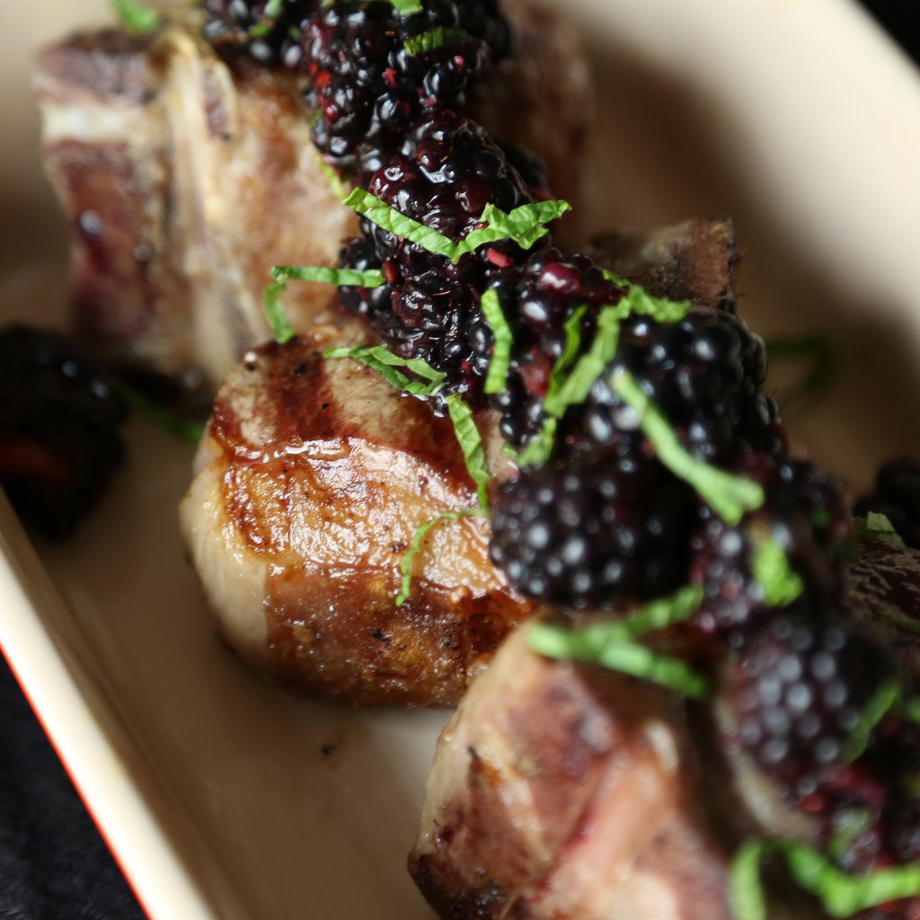 American Grilled Lamb Loin Chops With Blackberry Relish Dessert