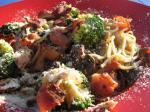 American Pasta With Tuna Bacon and Broccoli Dinner