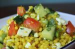 Moroccan Lemony Couscous With Mint Dill and Feta Appetizer
