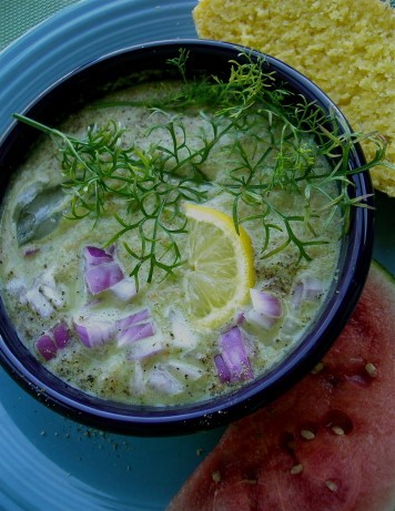 Mexican Mexican Cold Cucumber Cilantro Soup Appetizer