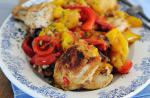 Canadian Panfried Chicken with Peppers and Potatoes Dinner