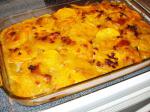 British Scalloped Potatoes and Butternut Squash With Leeks Appetizer