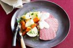 American Corned Beef With Vegetables And Mustard Sauce Recipe Appetizer
