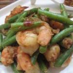 Asian Spicy Shrimp with Ginger Garlic Green Beans Alcohol
