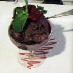 American Cherry Sorbet and Red Wine Dessert