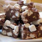 American Chocolate Bars Fudge and Marshmallows Dessert