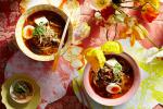 Japanese Spicy Pork and Miso Udon Noodle Soup Appetizer