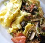 Indian Garlicky Mushroom Masala Omelet Appetizer