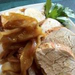 American Pork Tenderloin with Apples and Onions Appetizer