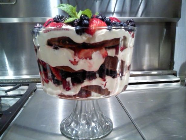 American Lemon Curd and Berry Trifle Dessert