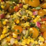 American Salad with Corn Avocado and Tomato Appetizer