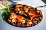 American Moms Ground Beef and Vegetable Soup Appetizer