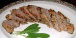 American Sage and Garlic Crusted Pork Tenderloin Appetizer