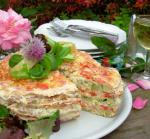 French A French Country Affair Elegant Omelette Gateau Wchive Flowers Appetizer