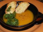 French Butternut Squash Leek Soup Appetizer