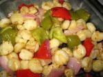 American Roasted Peppers and Hominy Appetizer