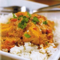 Indonesian Creamy Chicken Curry with Lemon Rice Dinner
