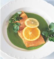 Swiss Citrus-roasted Salmon with Spring Pea Sauce Dinner