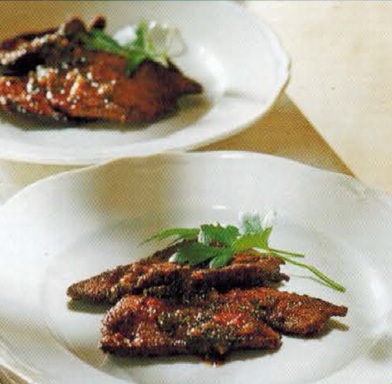 British Sweet And Sour Liver Appetizer