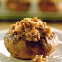 Italian Chicken and Asiago Stuffed Mushrooms Appetizer