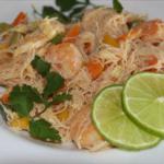 Thai Shrimp Mango and Peanut Rice Noodle Salad Alcohol
