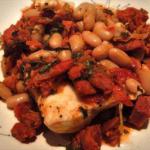Portuguese Heavenly Halibut with Chorizo and White Beans Alcohol