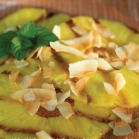 American Pineapple with Toasted Coconut Carpaccio Dessert