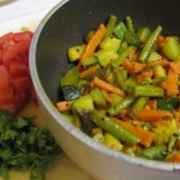 Indian Carrots Beans and Zucchini Mix Appetizer