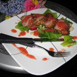 American Pork Tenderloin with Strawberry Vinaigrette Dessert